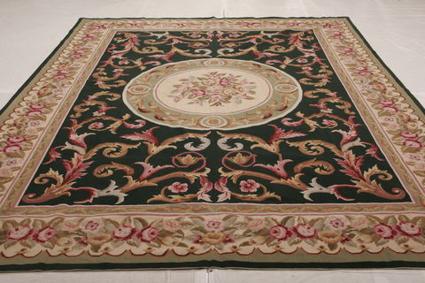 Aubusson Multicolor Hand Woven 90 X 120  Area Rug 155-75964 Image 7