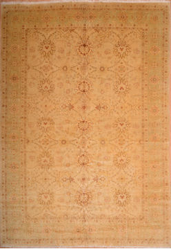 Moshk Abad Beige Hand Knotted 11'3" X 15'9"  Area Rug 100-75969