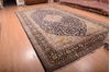 Kashan Blue Hand Knotted 98 X 175 Area Rug 100-75971 Thumb 10