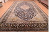 Kashan Blue Hand Knotted 98 X 175  Area Rug 100-75971 Thumb 13