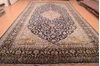 Kashan Blue Hand Knotted 98 X 175 Area Rug 100-75971 Thumb 13