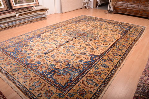 Najaf-abad Beige Hand Knotted 910 X 156 Area Rug 100-75974 Image 10
