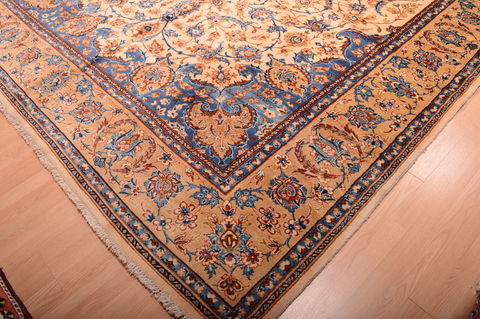 Najaf-abad Beige Hand Knotted 910 X 156 Area Rug 100-75974 Image 11