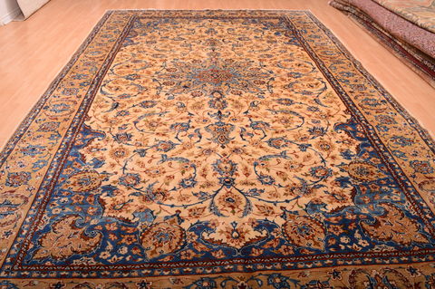 Najaf-abad Beige Hand Knotted 910 X 156 Area Rug 100-75974 Image 4