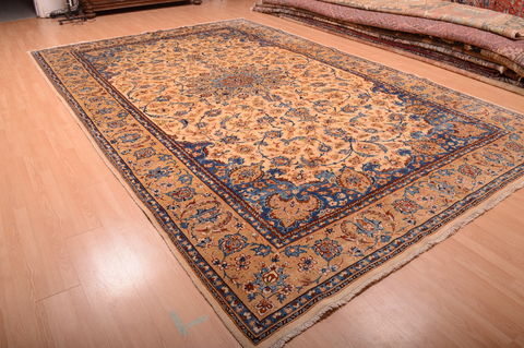 Najaf-abad Beige Hand Knotted 910 X 156 Area Rug 100-75974 Image 5