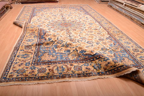 Najaf-abad Beige Hand Knotted 910 X 156 Area Rug 100-75974 Image 7