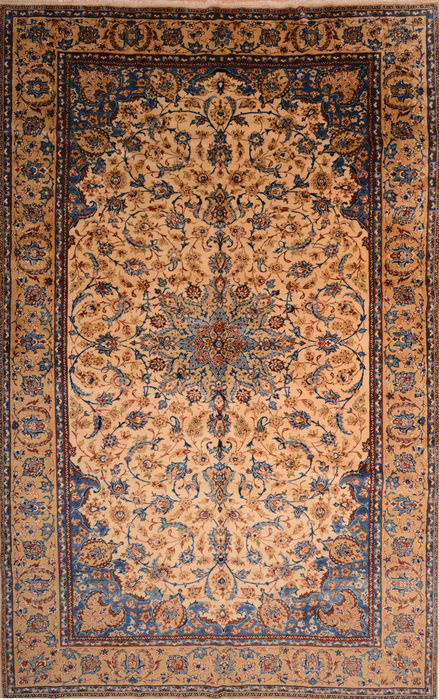Najaf-abad Beige Hand Knotted 910 X 156 Area Rug 100-75974 Image 0