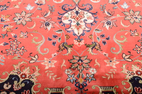 Yazd Red Hand Knotted 99 X 128 Area Rug 100-75976 Image 17