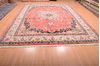 Yazd Red Hand Knotted 99 X 128 Area Rug 100-75976 Thumb 1
