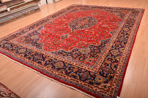 Mashad Red Hand Knotted 911 X 133 Area Rug 100-75978 Image 19
