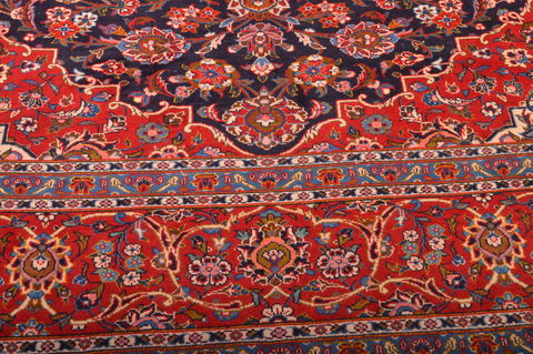 Kashan Red Hand Knotted 910 X 1211 Area Rug 100-75986 Image 10