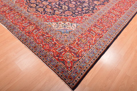 Kashan Red Hand Knotted 910 X 1211 Area Rug 100-75986 Image 12