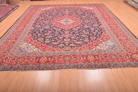 Kashan Red Hand Knotted 910 X 1211 Area Rug 100-75986 Image 1