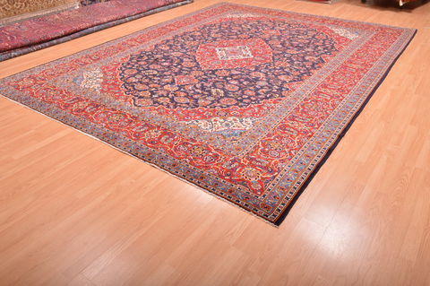 Kashan Red Hand Knotted 910 X 1211 Area Rug 100-75986 Image 2