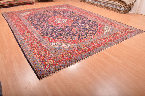 Kashan Red Hand Knotted 910 X 1211 Area Rug 100-75986 Image 3