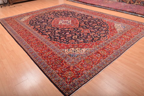 Kashan Red Hand Knotted 910 X 1211 Area Rug 100-75986 Image 5