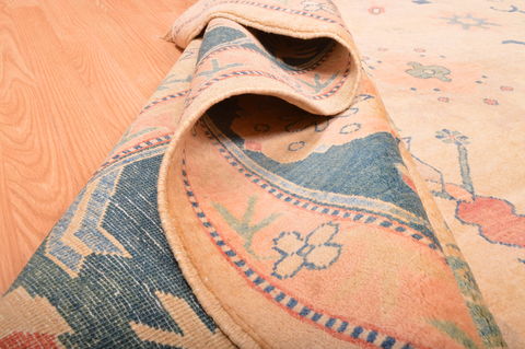 Chobi Beige Hand Knotted 910 X 133 Area Rug 100-76012 Image 1