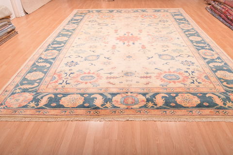 Chobi Beige Hand Knotted 910 X 133 Area Rug 100-76012 Image 8