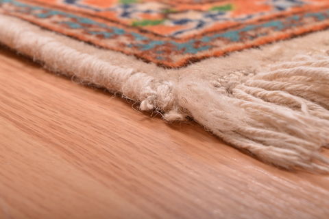 Tabriz Beige Hand Knotted 102 X 136 Area Rug 100-76013 Image 4
