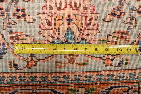 Tabriz Beige Hand Knotted 102 X 136 Area Rug 100-76013 Image 8