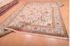 Tabriz Beige Hand Knotted 102 X 136 Area Rug 100-76013 Thumb 7