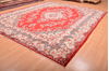 Hamedan Red Hand Knotted 106 X 138  Area Rug 100-76014 Thumb 2