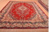 Hamedan Red Hand Knotted 106 X 138  Area Rug 100-76014 Thumb 4