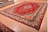 Hamedan Red Hand Knotted 106 X 138  Area Rug 100-76014 Thumb 6