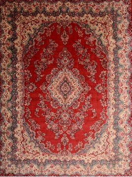 Hamedan Red Hand Knotted 10'6" X 13'8"  Area Rug 100-76014