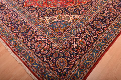 Kashan Red Hand Knotted 100 X 163 Area Rug 100-76016 Image 7