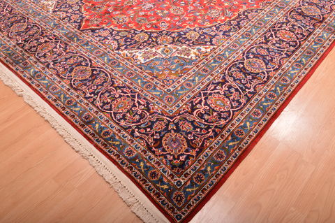 Kashan Red Hand Knotted 100 X 163 Area Rug 100-76016 Image 9