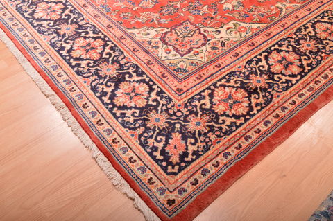 Mahal Red Hand Knotted 105 X 137 Area Rug 100-76021 Image 13