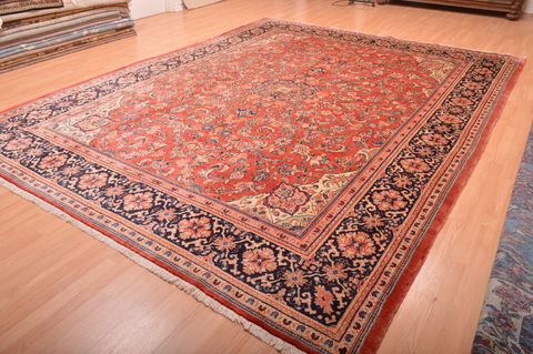 Mahal Red Hand Knotted 105 X 137 Area Rug 100-76021 Image 14