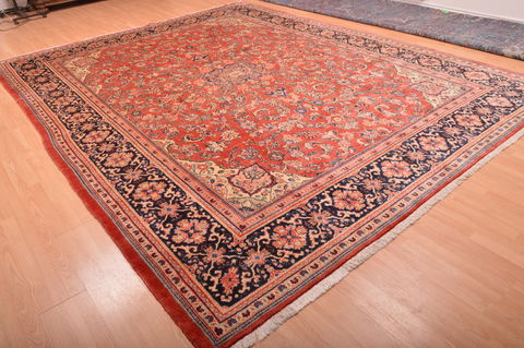 Mahal Red Hand Knotted 105 X 137 Area Rug 100-76021 Image 15