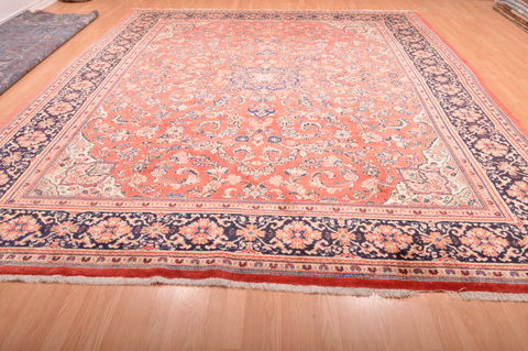 Mahal Red Hand Knotted 105 X 137 Area Rug 100-76021 Image 1