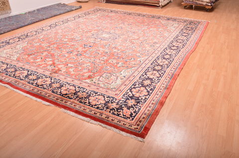 Mahal Red Hand Knotted 105 X 137 Area Rug 100-76021 Image 7