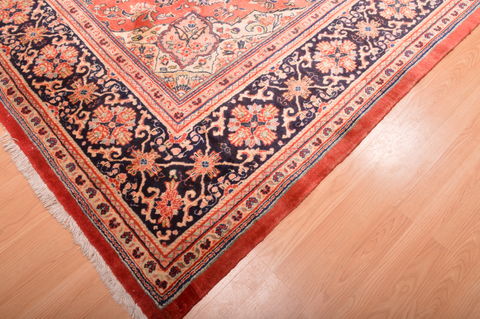 Mahal Red Hand Knotted 105 X 137 Area Rug 100-76021 Image 8