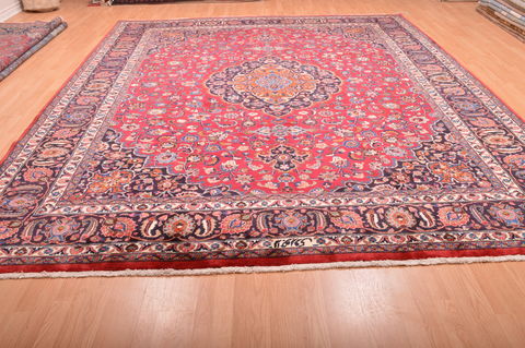 Mashad Red Hand Knotted 911 X 128 Area Rug 100-76022 Image 1