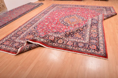 Mashad Red Hand Knotted 911 X 128 Area Rug 100-76022 Image 8