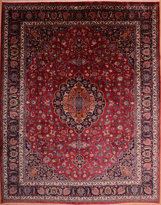 Mashad Red Hand Knotted 911 X 128 Area Rug 100-76022 Image 0