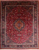 Mashad Red Hand Knotted 911 X 128 Area Rug 100-76022 Thumb 0
