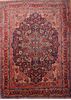 Mahal Red Hand Knotted 99 X 133  Area Rug 100-76028 Thumb 0