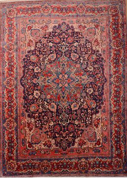 Persian Mahal Red Rectangle 10x13 ft Wool Carpet 76028