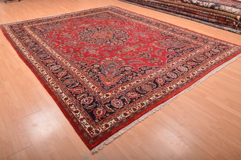 Mashad Red Hand Knotted 97 X 1111 Area Rug 100-76046 Image 5