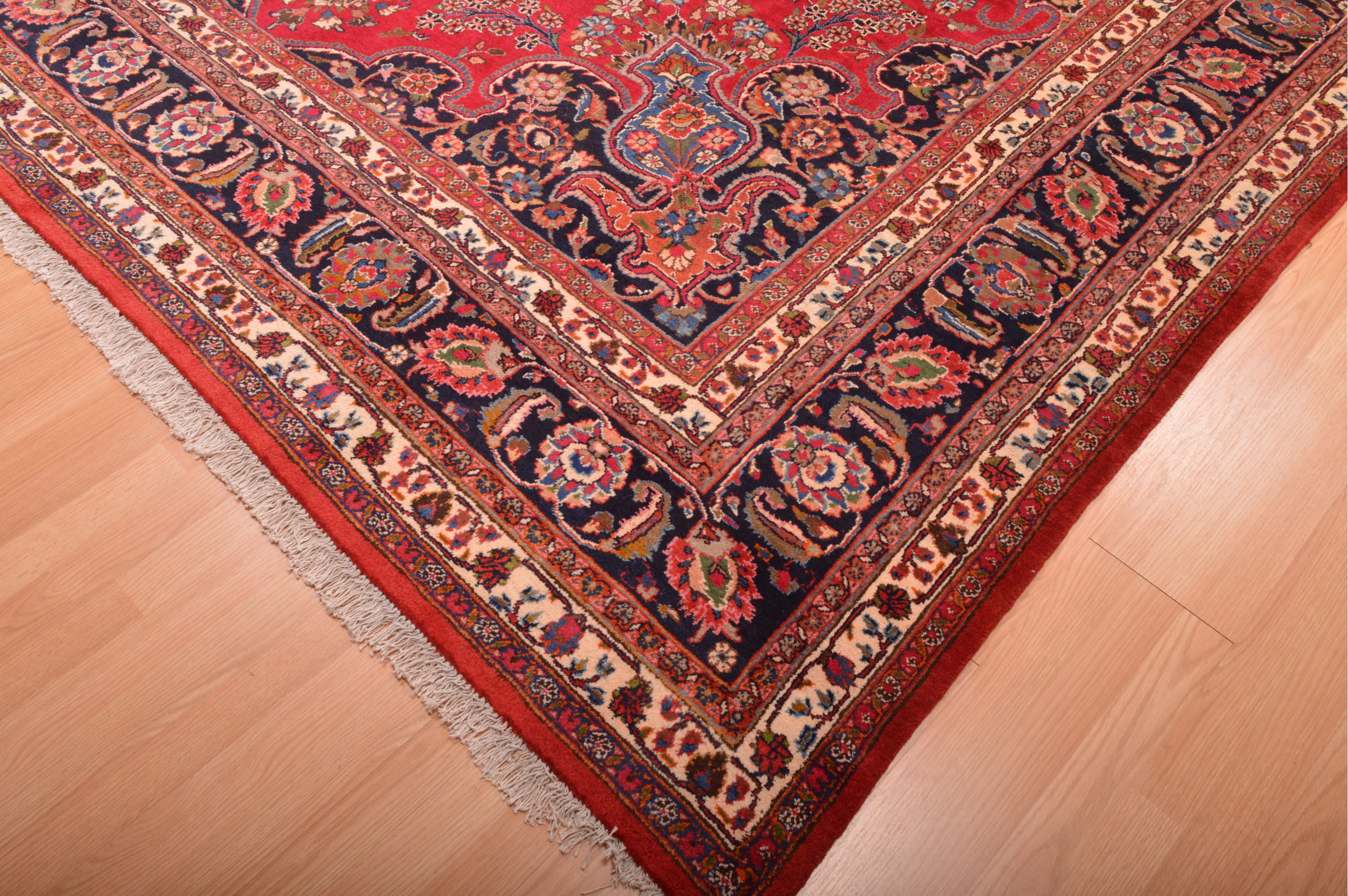 絨毯　mashad carpet 9'5 x 12'6 Persian Mashad Rug