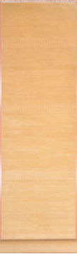 Chobi Beige Runner Hand Knotted 3'4" X 15'5"  Area Rug 100-76047