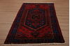 Karajeh Multicolor Hand Knotted 41 X 75  Area Rug 155-76063 Thumb 1