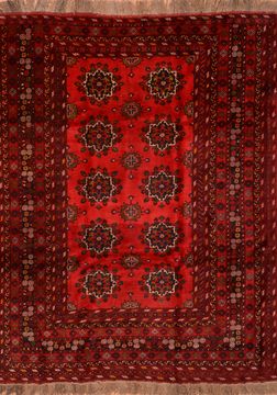 Khan Mohammadi Orange Hand Knotted 8'0" X 11'4"  Area Rug 100-76090