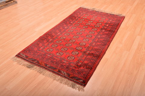 Khan Mohammadi Red Hand Knotted 35 X 63 Area Rug 100-76095 Image 11