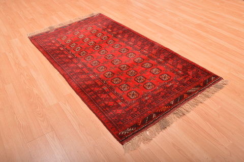 Khan Mohammadi Red Hand Knotted 35 X 63 Area Rug 100-76095 Image 12